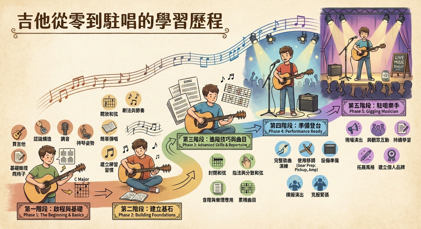 [從零到生活吉他手的學習課程]